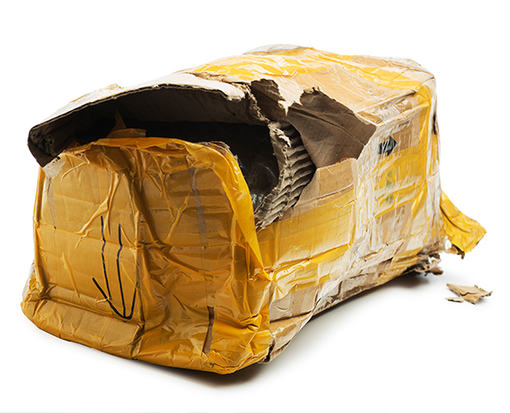 Photo of a damaged package